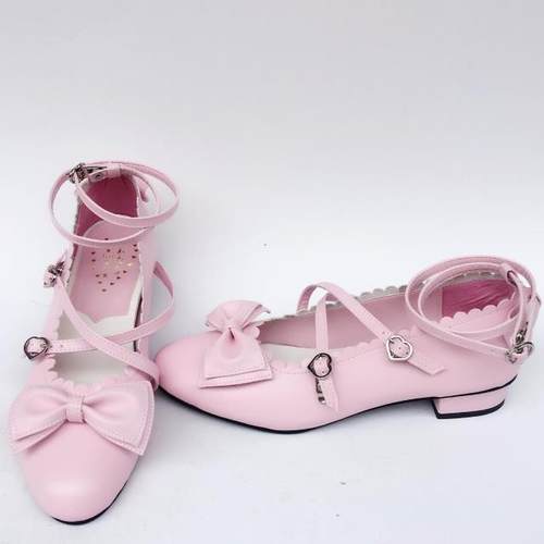 antaina 日系bodyline lolita鞋茶会鞋糖果色圆头蝴蝶结9988 多色 - 图0