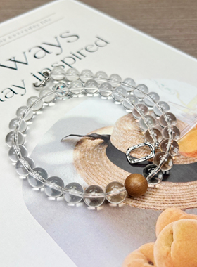 原创 天然白水晶小众饰品轻奢感项链