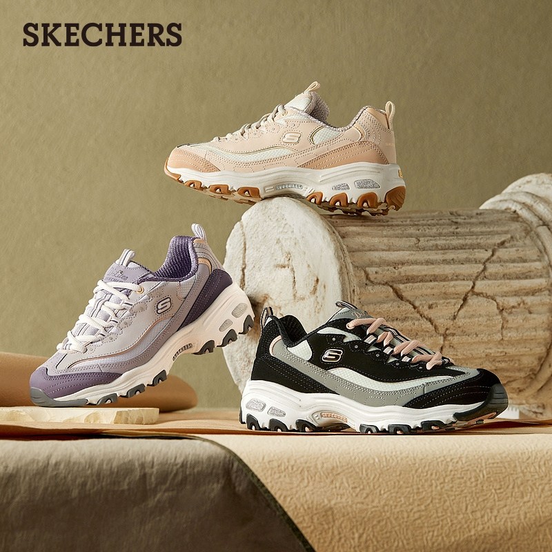 skechers复古熊猫鞋潮流厚底女鞋 skechers男鞋老爹鞋