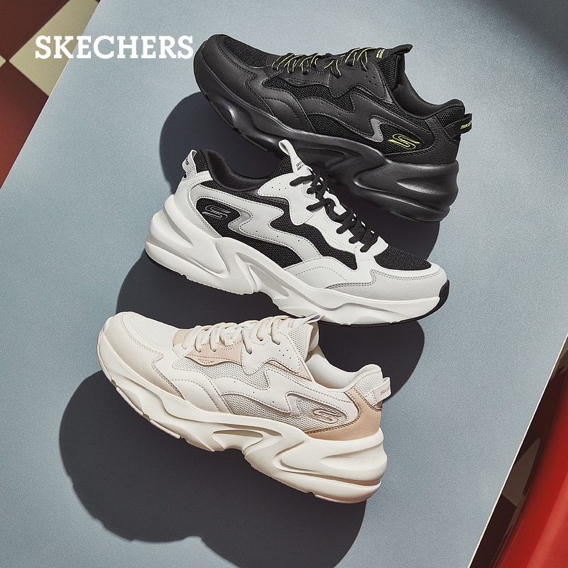 Skechers斯凯奇D'LITES系列运动男鞋厚底增高缓震复古老爹鞋 - 图3