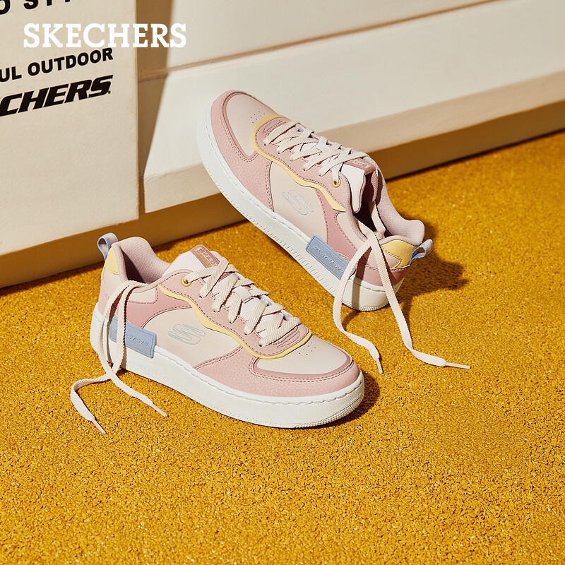 Skechers斯凯奇女鞋时尚撞色休闲厚底板鞋缓震舒适休闲鞋平底鞋 - 图2