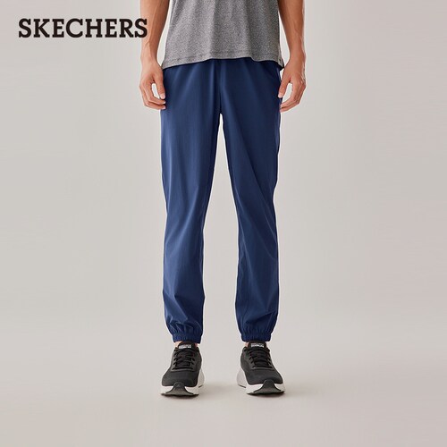 Skechers斯凯奇新款春季男士梭织宽松简约百搭运动休闲长裤 - 图1
