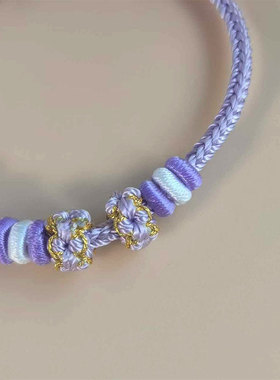 猫爪转运珠999足金编织手链