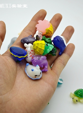 微景观摆件水族造景迷你小鲨鱼海兔海豚鳄鱼乌龟 仿真树脂小动物