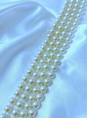 复古珍珠项链女优雅气质小香风双层锁骨链百搭长款毛衣链跨境配饰