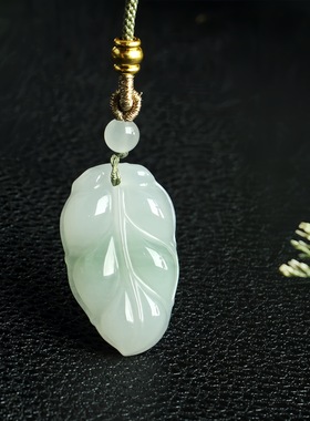 天山翠吊坠不带绳飘花天山翠雕刻件福袋花朵玉叶观音佛真玉吊坠