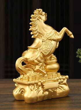金马摆件招财马到成功工艺品玄关开业礼品生肖乔迁客厅办公室装饰