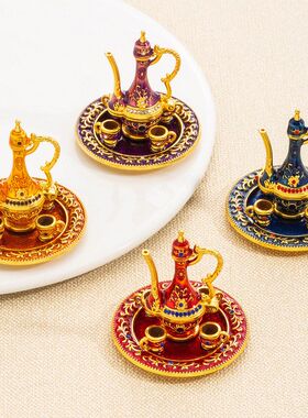 跨境新款阿拉丁神灯茶壶酒杯工艺品摆件小酒具磁吸金属礼品纪念礼