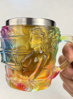 跨境新品亚马逊热销款创意琉璃色书杯马克杯咖啡杯书籍书本杯子