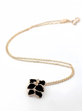 白油黑时尚礼物日韩18K镀金饰品