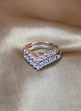 仿真钻戒简约食指夸张锆石