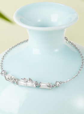 ZEGL999银竹韵手饰实用节节高升好运转运竹节升职加薪纯银手链女