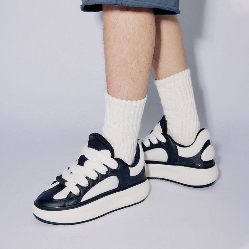 李宁云游C4D休闲鞋2023秋季男女潮流百搭厚底增高运动鞋AZGT090 - 图0