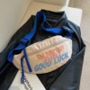 Casual canvas crossbody chest bag commuter shoulder waist bag