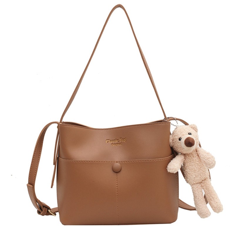 秋冬包包女斜挎包2025新款潮大容量单肩包大学生上课包简约水桶包,淘宝优惠券,粉丝福利购,淘宝优惠卷