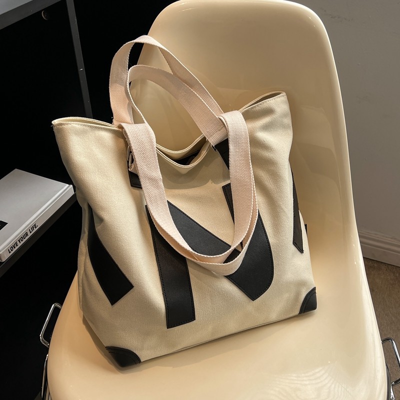 休闲大容量帆布包包女2025新款日系上课手提袋ins学生单肩托特包,淘宝优惠券,粉丝福利购,淘宝优惠卷