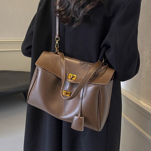 大容量麂皮绒女士包包2025新款秋冬复古单肩包上班通勤斜挎托特包 - 图0