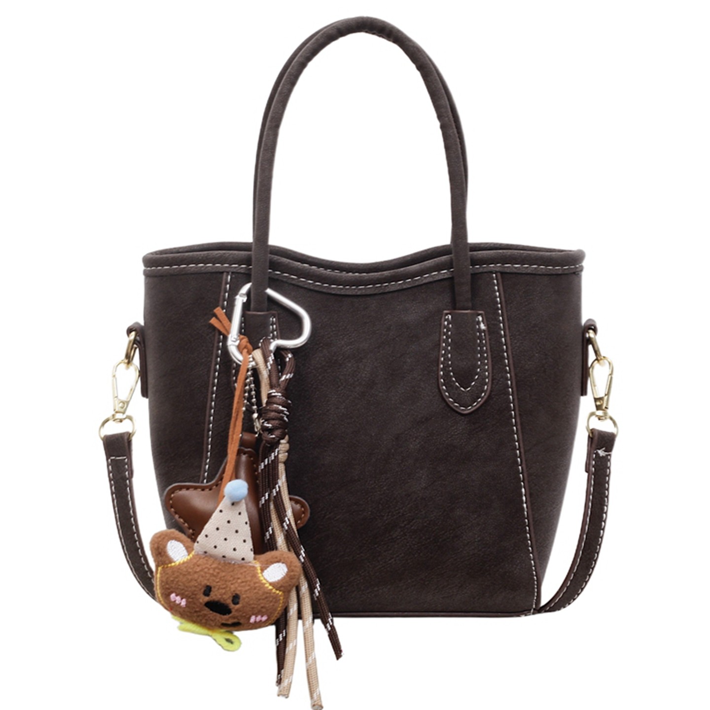 秋冬美拉德手提包包女式2026新款复古菜篮子水桶包通勤百搭斜挎包,淘宝优惠券,粉丝福利购,淘宝优惠卷