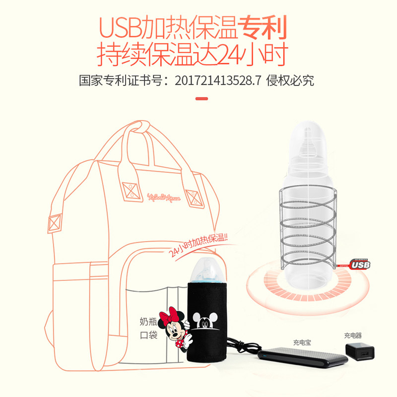 迪士尼2020新款时尚女背包 启贝母婴妈咪包/袋