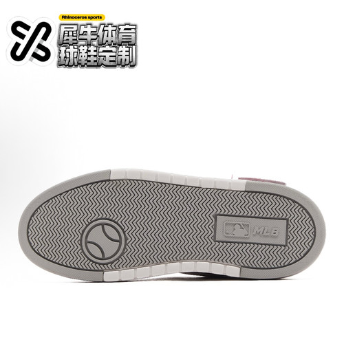 【定制球鞋】MLB Chunky Liner 星轨 贴布 灰粉白3ASXCA12N-50GRL - 图3