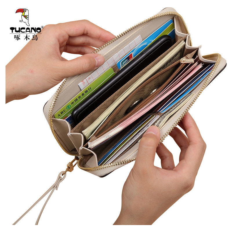 啄木鸟2020新款多功能长款零钱包 啄木鸟七好钱包