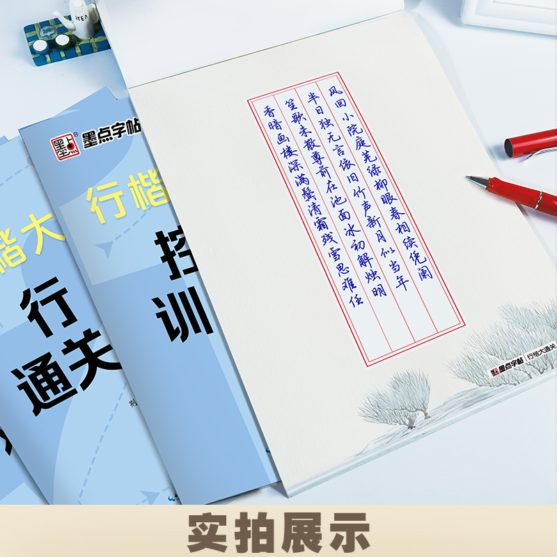 墨点行楷字帖一本通荆霄鹏大通关硬笔书法教程初中生大学生字帖练字成年男生女生字体漂亮钢笔字帖练字专用成人练习临摹练字帖 - 图3