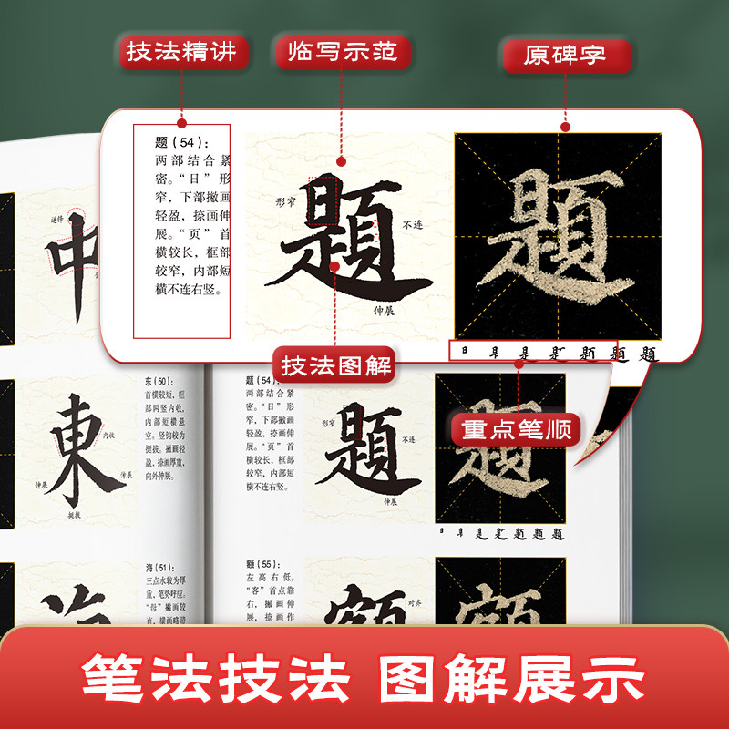 墨点颜真卿多宝塔碑视频精讲字帖全文收录楷书毛笔字帖颜真卿字帖临摹颜体书法练字专用教程原碑颜勤礼碑字帖