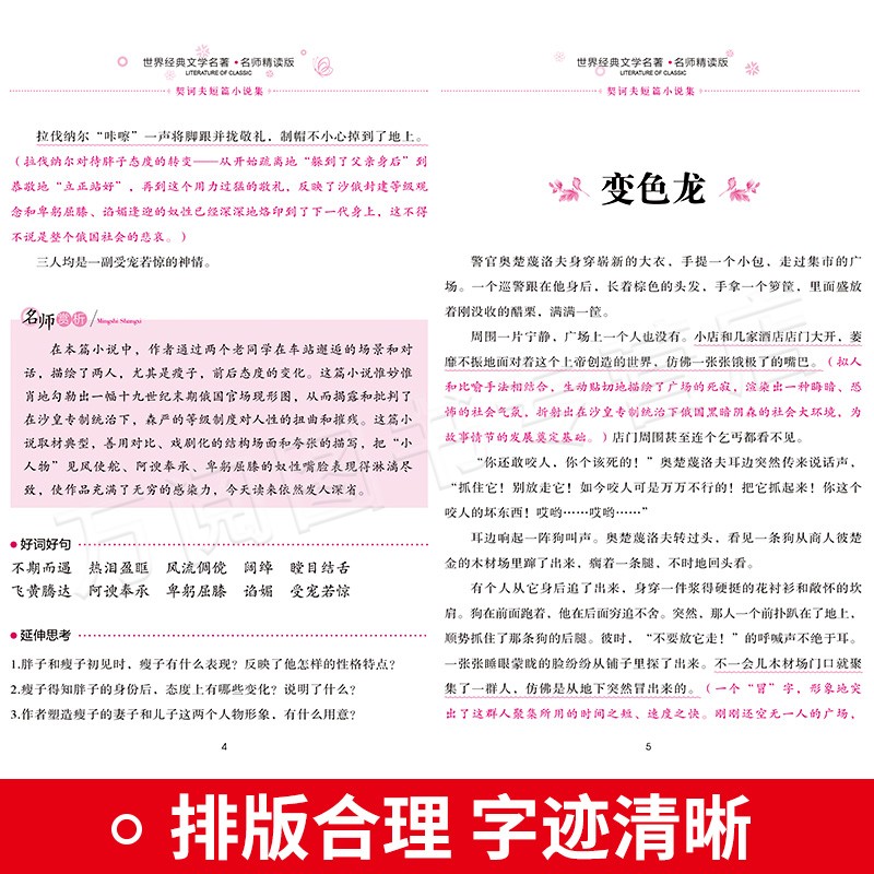 5本30】契诃夫短篇小说选集初中生九年级下册世界名著经典文学契科夫集文集套中人变色龙青少年阅读图书-图3