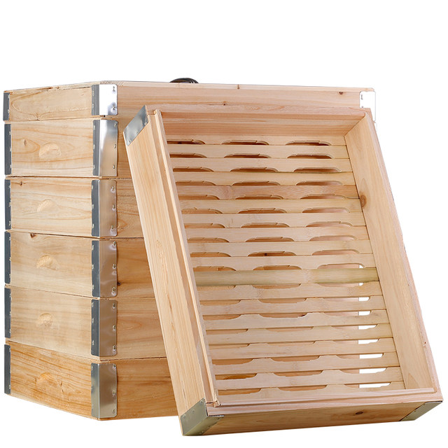 Square wooden steamer steamer steamer steamed vegetables deepened