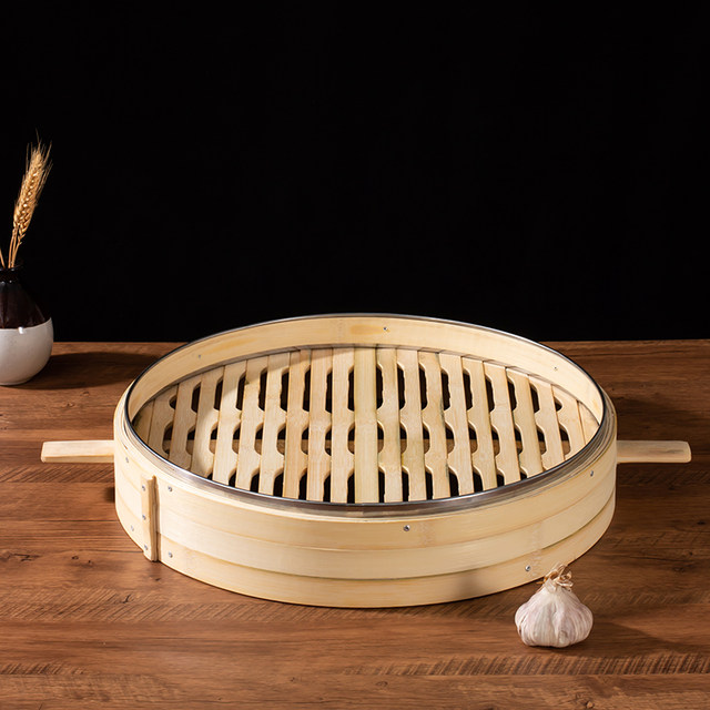 Guangzhou steamer bamboo material has good breathability for commercial use