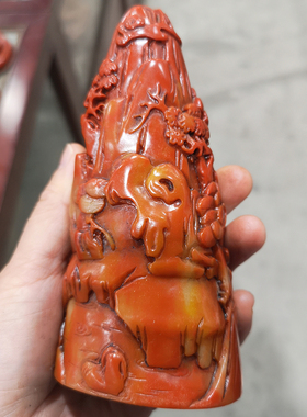 田黄石摆件古玩杂项