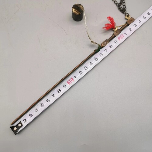 古玩铜器收藏仿古黄铜克秤中药小铜秤摆件老物件影视道具 - 图2