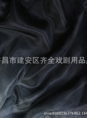 真丝舞蹈扇子大书简渐变水墨黑白古典双面加长飘广场扭秧歌跳舞扇