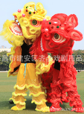 舞龙舞狮道具整套舞狮子佛山舞狮醒狮用品南狮醒狮头成人全套双人