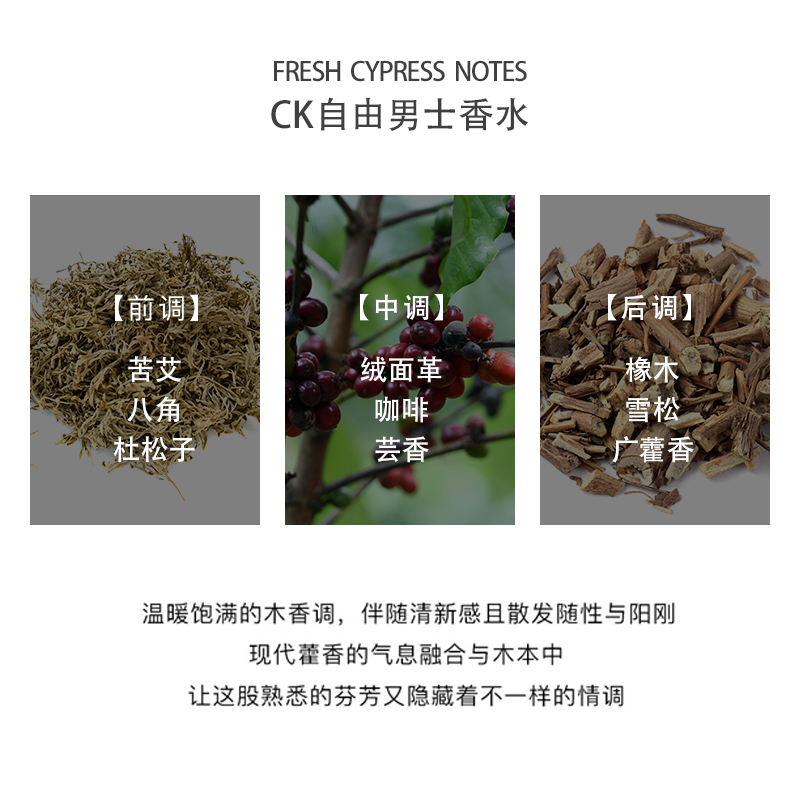 保税仓原装现货CK香水CK free自由飞男士中性淡香水30/50/100ml