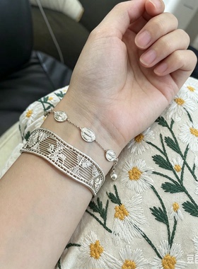 【佩佩智】新中式复古织纹925银手链女轻奢高级小众设计手环