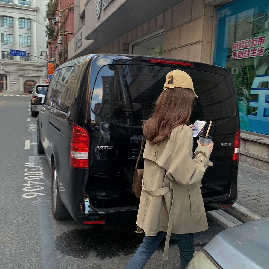 珍珍家韩版气质短风衣女秋 新款小个子英伦风收腰宽松洋气外套 2020 珍珍家韩版气质短风衣女秋 新款小个子英伦风收腰宽松洋气外套 2020