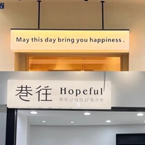 Door Head Sign Display Card Hanging Wall Type Acrylic Light Box Customize Outdoor Metal Billboard Luminous Character Set