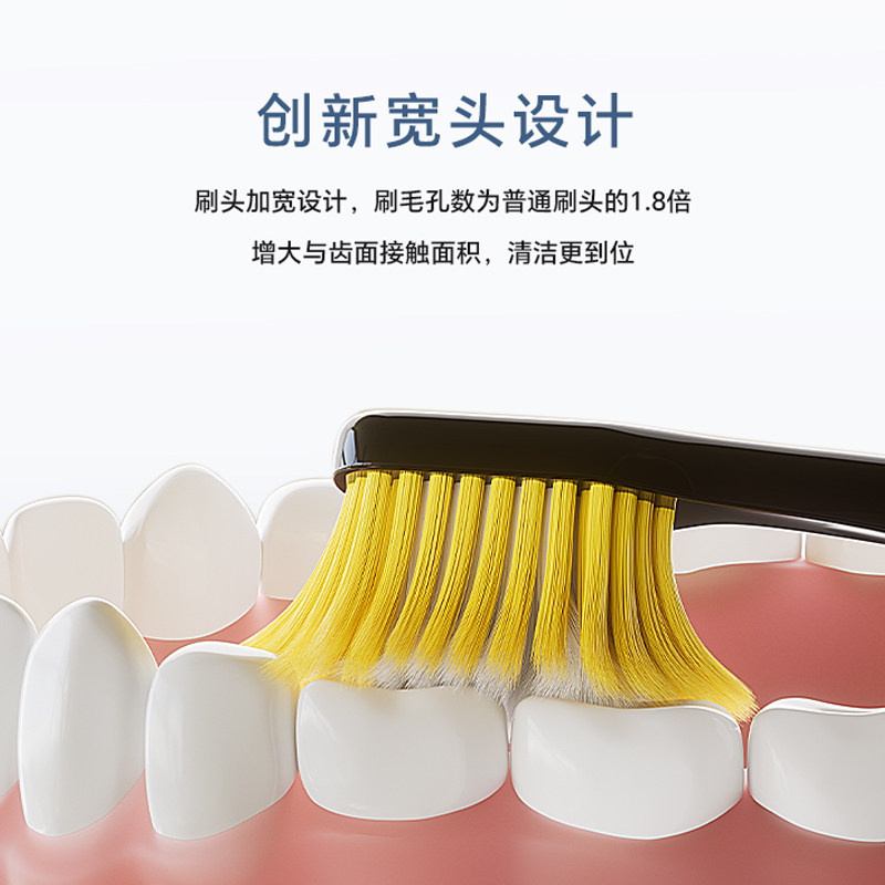 沐暄65孔4支装日系成人家用宽幅牙刷彩丝柔软毛牙刷厂家OEM可定制