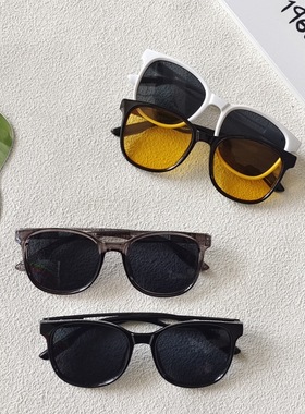 新款跨境方框墨镜女高级防紫外线