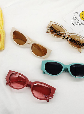 小猪旦旦防晒椭圆时尚男女太阳镜