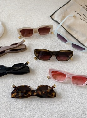 欧美粉色墨镜2025新款防晒边框女