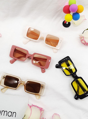 小猪旦旦防晒方形个性男女太阳镜