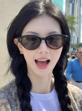 日系墨镜女小框遮阳拍照太阳眼镜