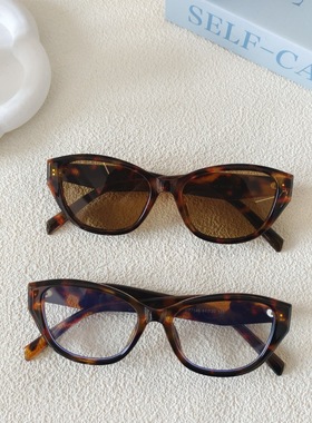 新款复古女士墨镜猫眼大框太阳镜