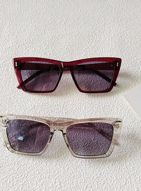 欧美复古长方形蹦迪墨镜潮女网红