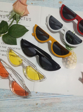 网红达人街拍墨镜男女前卫猫眼