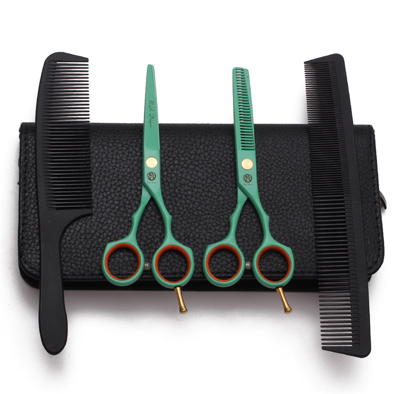 5.5寸紫龙绿色专业理发剪刀美发工具平剪牙剪刘海打薄碎发修发剪,淘宝优惠券,粉丝福利购,淘宝优惠卷