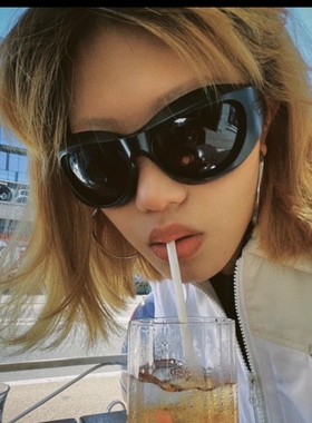 未来科技质感拉满小头围异型高级黑白大墨镜凹造型拽酷太阳眼镜绿