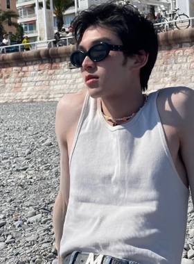 纯正拽酷帅哥圆形005复古墨镜男士潮辣妹ins拍照出游小脸太阳眼镜